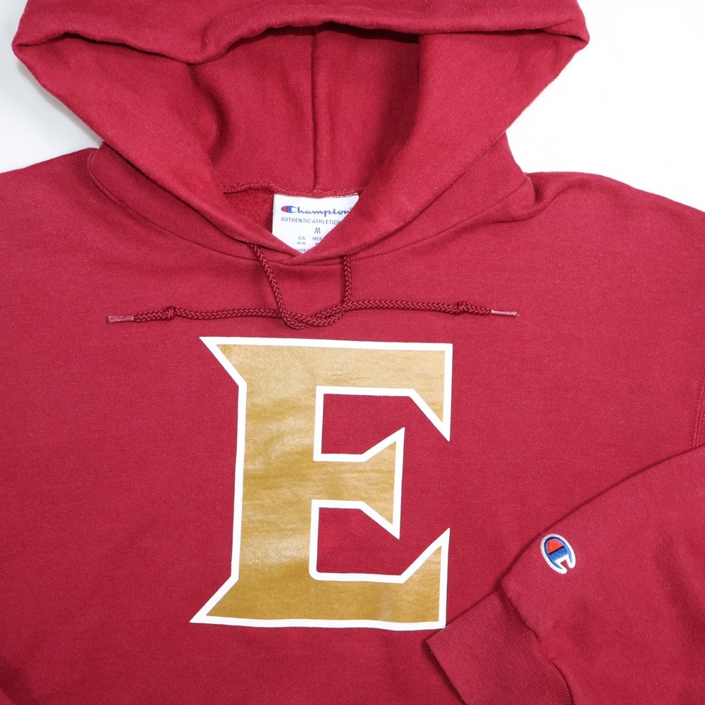 Champion‎ Elon University Hoodie Maroon Gold Graphic Medium